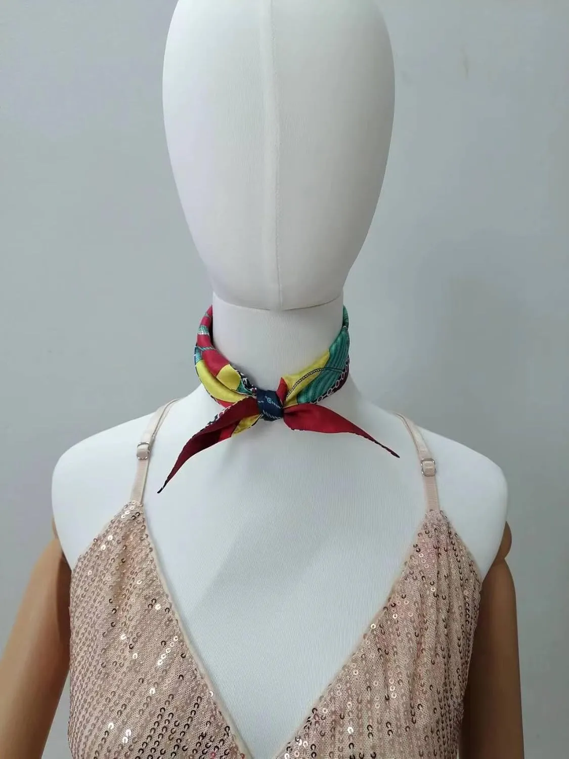 100% Mulberry Silk Scarf for Handbags,Bags, and Purses,1 Pcs 2"x35" Hair Ribbon Skinny Neck Scarves for Women