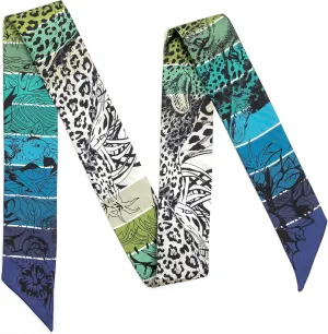 100% Mulberry Silk Scarf for Women Neck, Handbags,Bags, Purse, Hair Head Ribbon Skinny Scarf Silk Headband Scarf