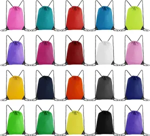 100 Pcs Drawstring Bags Bulk,Gym drawstring Backpack Bulk,Draw String Bags,Cinch Bag,for Men Women and kids(10 Colors)