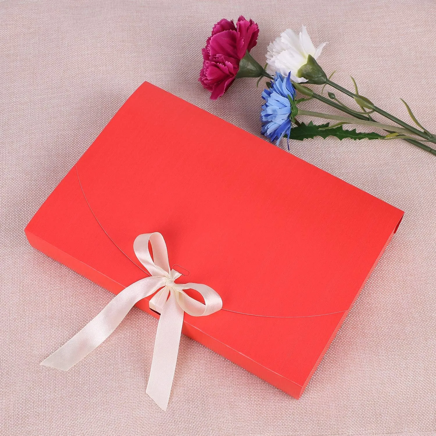 10PCS Gift Wrapping Bag for Scarves, Large Gift Envelopes Silk Scarf Shirt Present Boxes Birthday Wedding Bags Party Favor Gift Packing Envelopes with Bow Ribbon