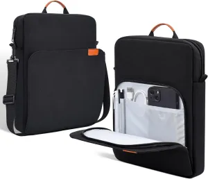 12.9 13 inch iPad Pro Sleeve Case Shoulder Bag for 13-inch iPad Pro M4 & iPad Air M2 M3(2025) Magic Keyboard, iPad Pro 12.9-in, Water-Resistant Tablet Carrying Handle Bag -Black