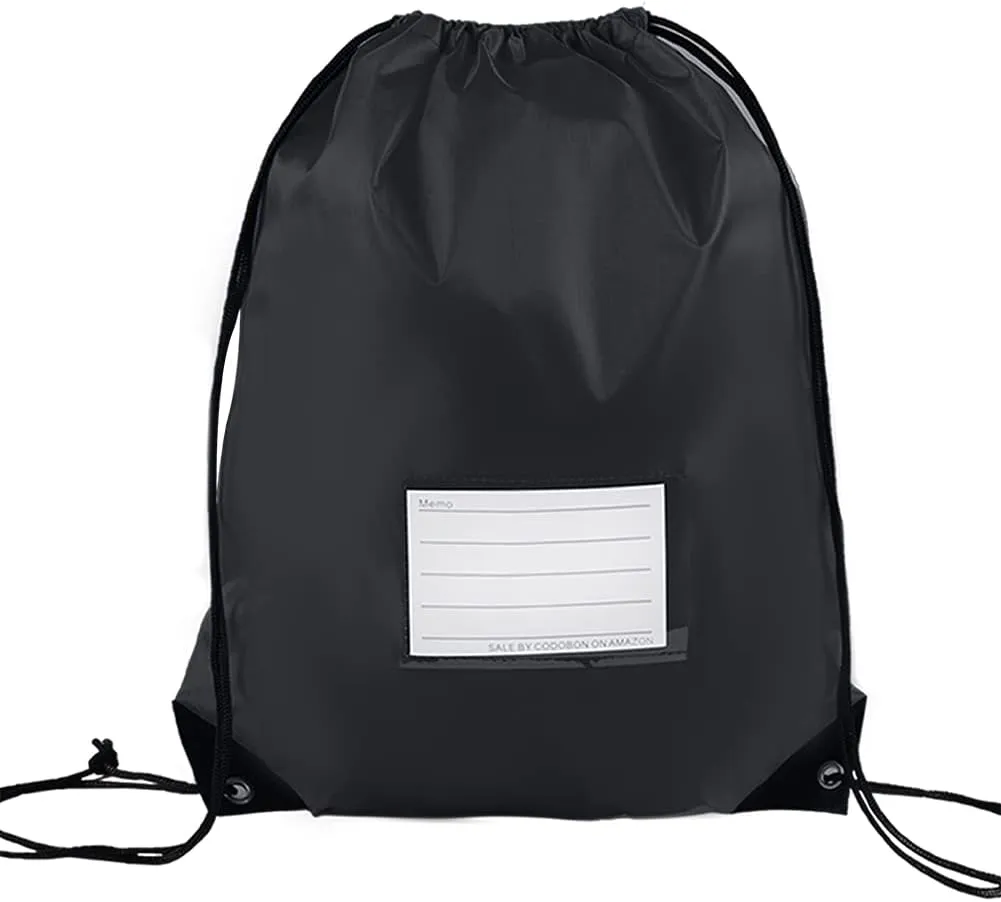 20 Pcs Drawstring Bags,Bulk Draw String Backpack, Cinch Bag Sackpack for Travel Gym Sport, Black