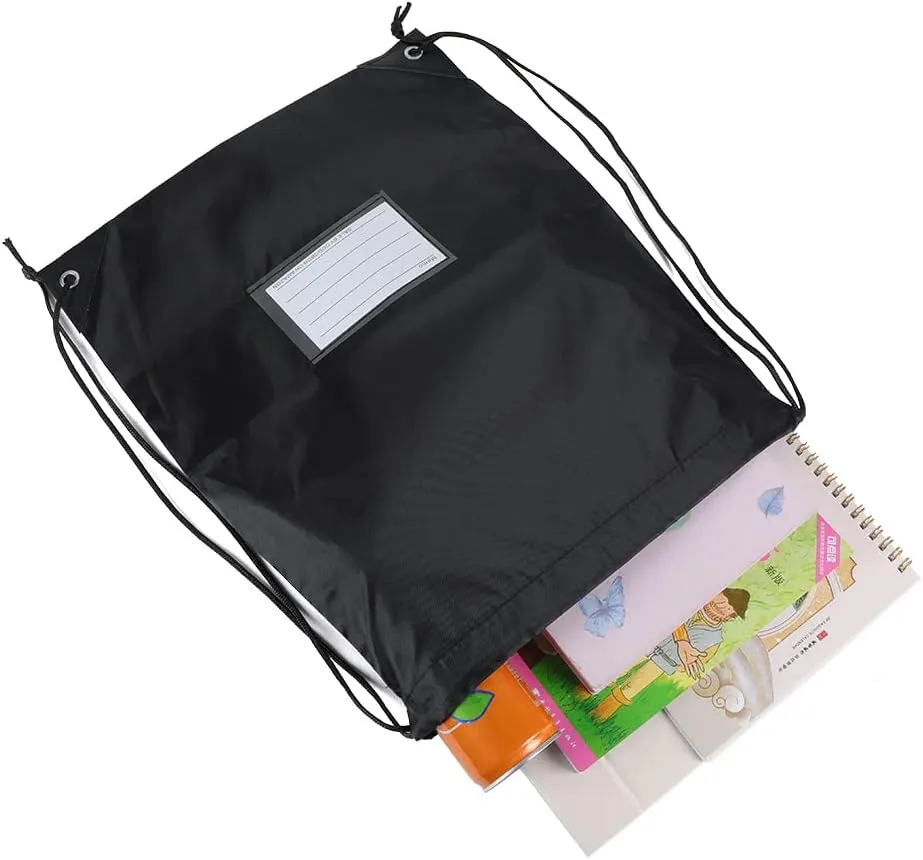 20 Pcs Drawstring Bags,Bulk Draw String Backpack, Cinch Bag Sackpack for Travel Gym Sport, Black