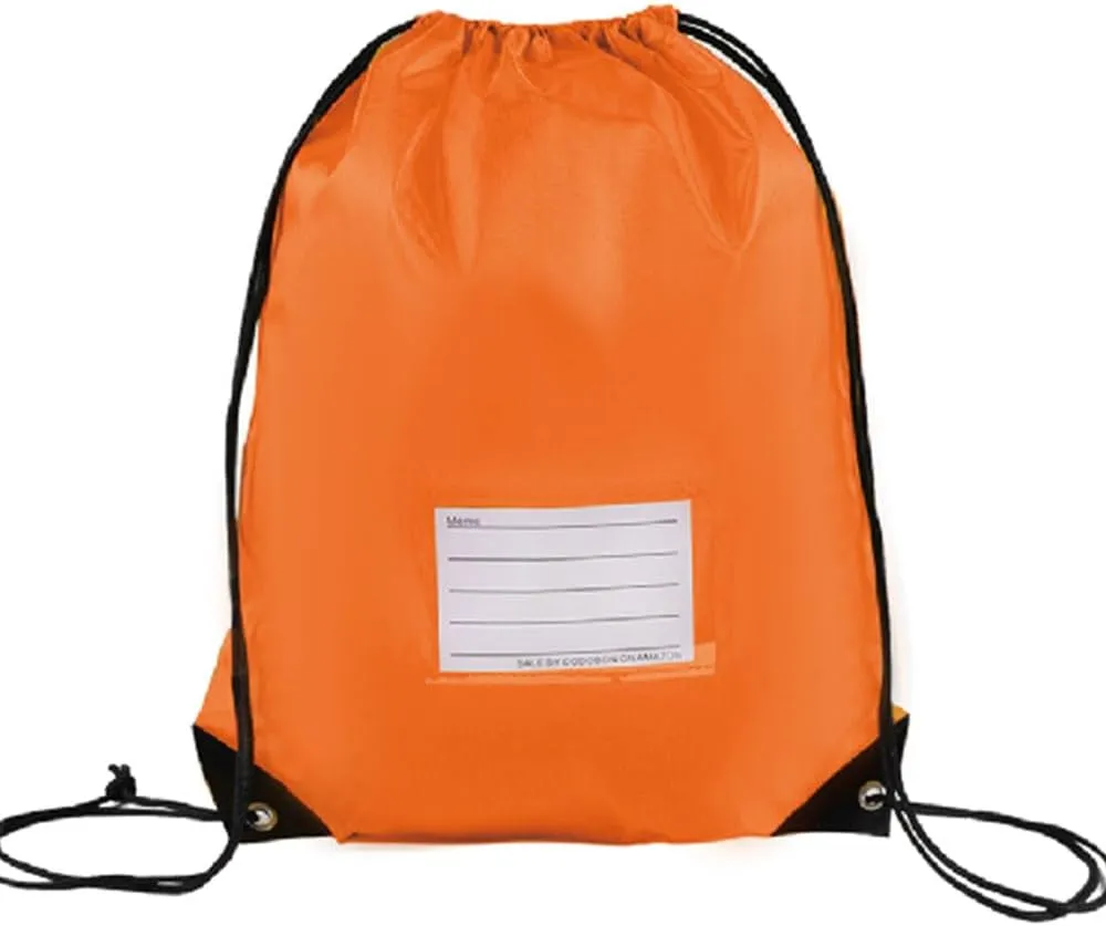 20 Pcs Drawstring Bags,Bulk Draw String Backpack, Cinch Bag Sackpack for Travel Gym Sport, Orange