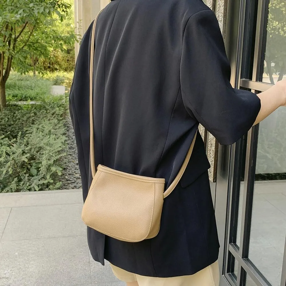 2PCS Bucket Bags Women 2025 Trendy Leather Shoulder Crossbody Bag Satchel Tote Handbags Casual Phone Purse