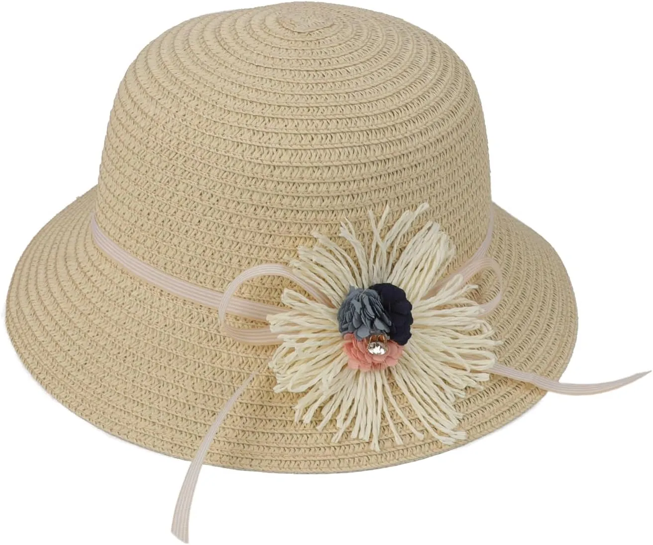 2pcs Girls Sun Hat with Shoulder Bag Set Large Brim Beach Straw Hat Purse UPF50  Cute Lace Travel Party Summer Cap