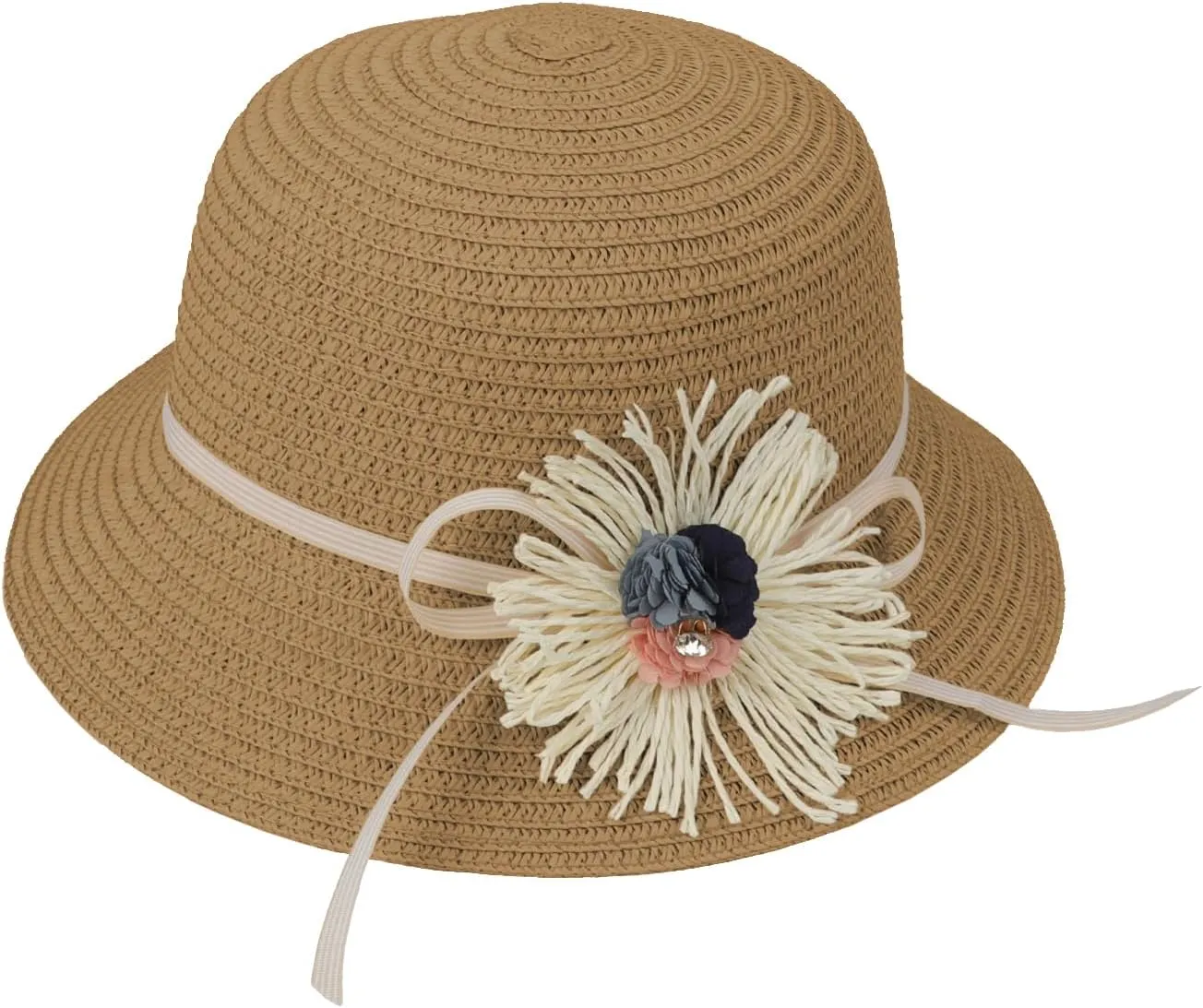 2pcs Girls Sun Hat with Shoulder Bag Set Large Brim Beach Straw Hat Purse UPF50  Cute Lace Travel Party Summer Cap