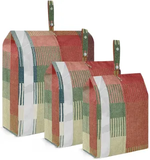 3 Set Travel Packing Cubes For Suitcases, Rug Texture Stripes, Stackable, Garment Bag Closet Storage, Luggage Space Saver, Organizadores De Maletas Para