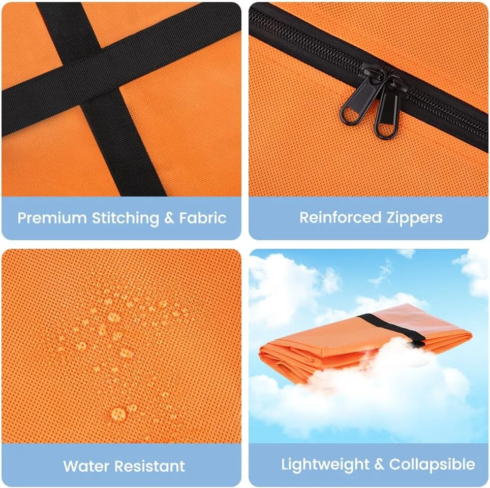 4 Pack Moving Bags Heavy Duty 50Lb Extra Large 90L, College Clear Packing Bags for Moving Clothes, Moving Supplies&Boxes with Zippers and Handles, Storage Bags Moving Totes Camping Essentials