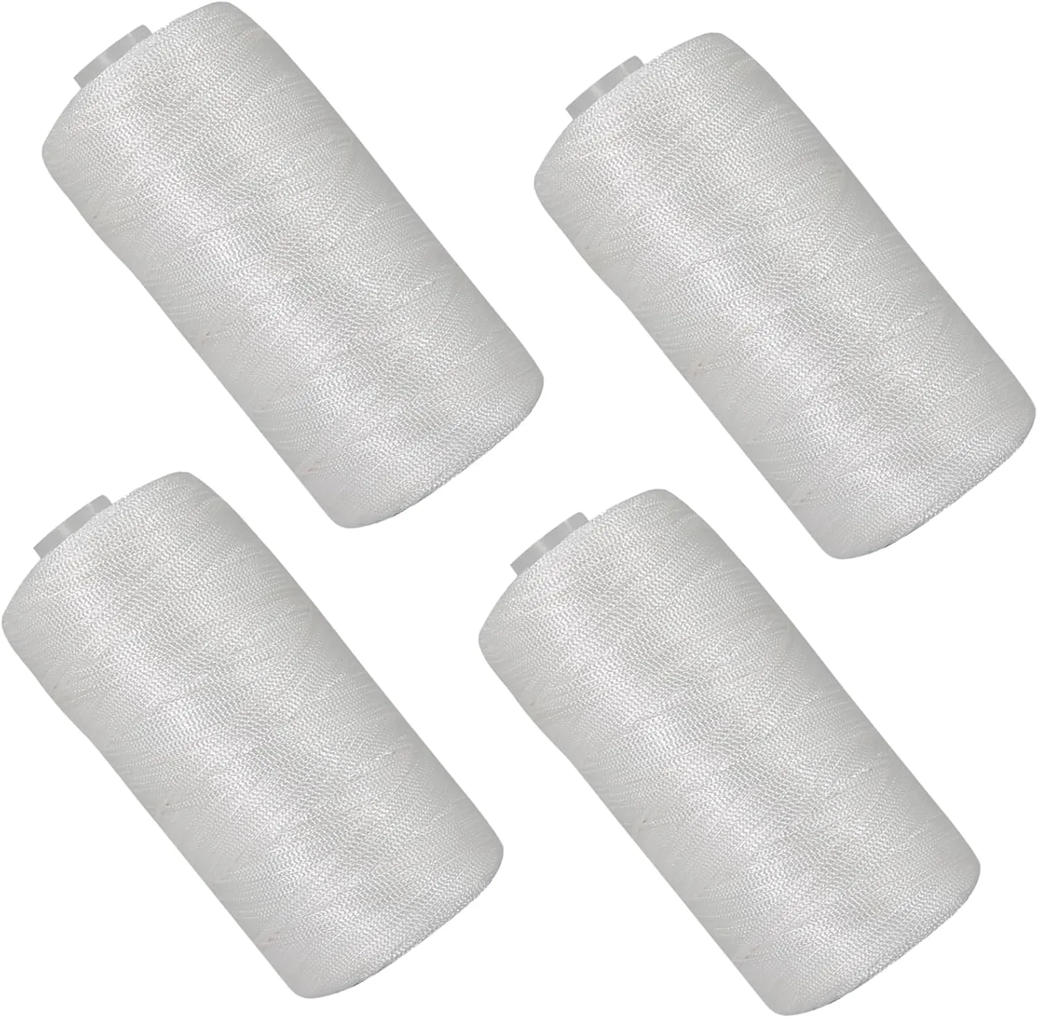 4 PCS 400g Summer Sun Hat DIY Kit, Ice Linen Silk Hand Knitting Light Body Yarn, Polyester Hollow Yarn for Cool Hat Shoes Bags Cushions Cell Phone Bags and Car Cushions(White)