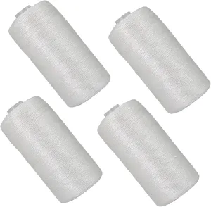 4 PCS 400g Summer Sun Hat DIY Kit, Ice Linen Silk Hand Knitting Light Body Yarn, Polyester Hollow Yarn for Cool Hat Shoes Bags Cushions Cell Phone Bags and Car Cushions(White)