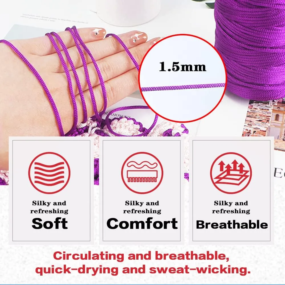 4 PCS 400g Summer Sun Hat Yarn for Crocheting, Ice Linen Silk Hand Knitting Light Body Yarn, Polyester Hollow Yarn for DIY Summer Cool Hat Shoes Bags Cushions Cell Phone Bags and Car Cushions(Black)