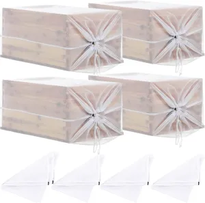 4 Pcs Beehive Transport Bags Bee Hive Mesh Transport Bag with Drawstring Durable Bee Hive Bags for Beekeepers Preventing Bee Stings Attacks for Transport Bee Box