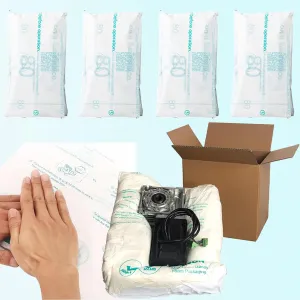4PCS 18x23 Inch Expanding Foam Packaging Bags | Instapak Foam Packaging PC Alternative, Anti-Static Computer Packing Foam for GPU/IC Shipping Protection & Bulk E-Commerce Logistics