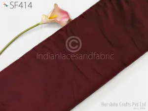 60gsm Burgundy Indian Pure Silk Fabric by the yard Mulberry Silk Home decor Curtains Scarf Costume Apparel Wedding Evening Dresses Dolls