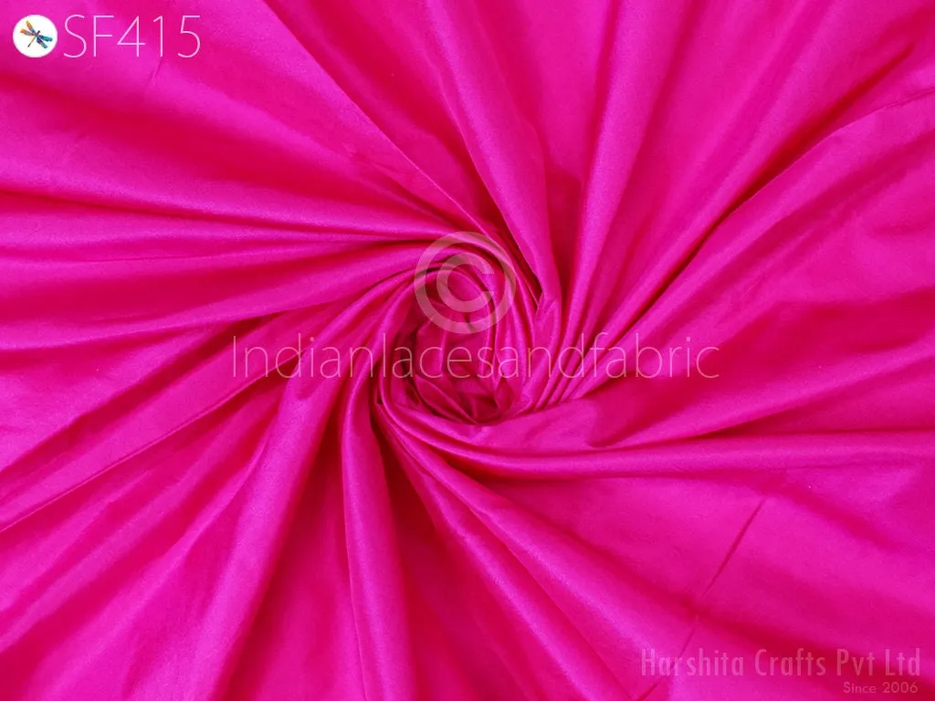 60gsm Soft Pure Plain Silk Fabric by the yard Magenta Indian Wedding Dress Bridesmaids Party Dress Pillowcases Cushion Covers Drapery
