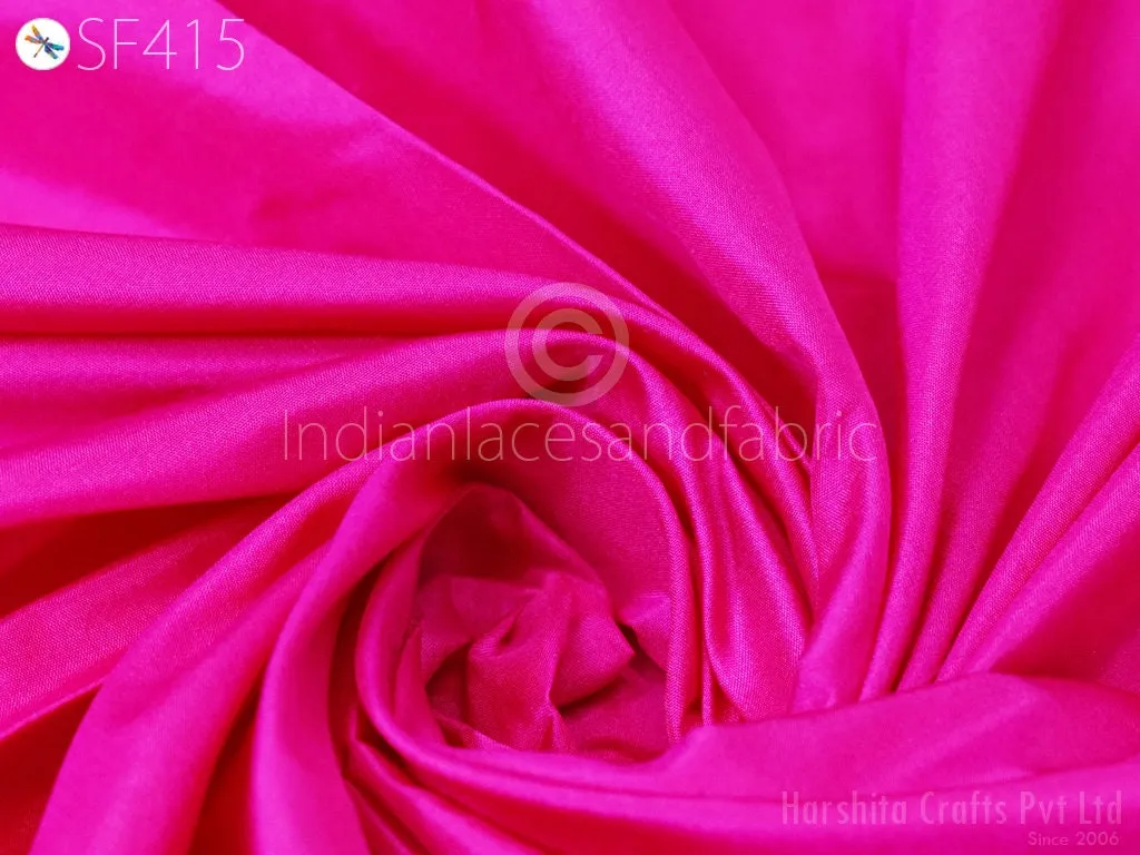 60gsm Soft Pure Plain Silk Fabric by the yard Magenta Indian Wedding Dress Bridesmaids Party Dress Pillowcases Cushion Covers Drapery