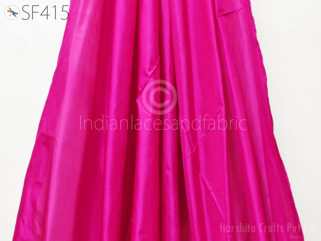 60gsm Soft Pure Plain Silk Fabric by the yard Magenta Indian Wedding Dress Bridesmaids Party Dress Pillowcases Cushion Covers Drapery