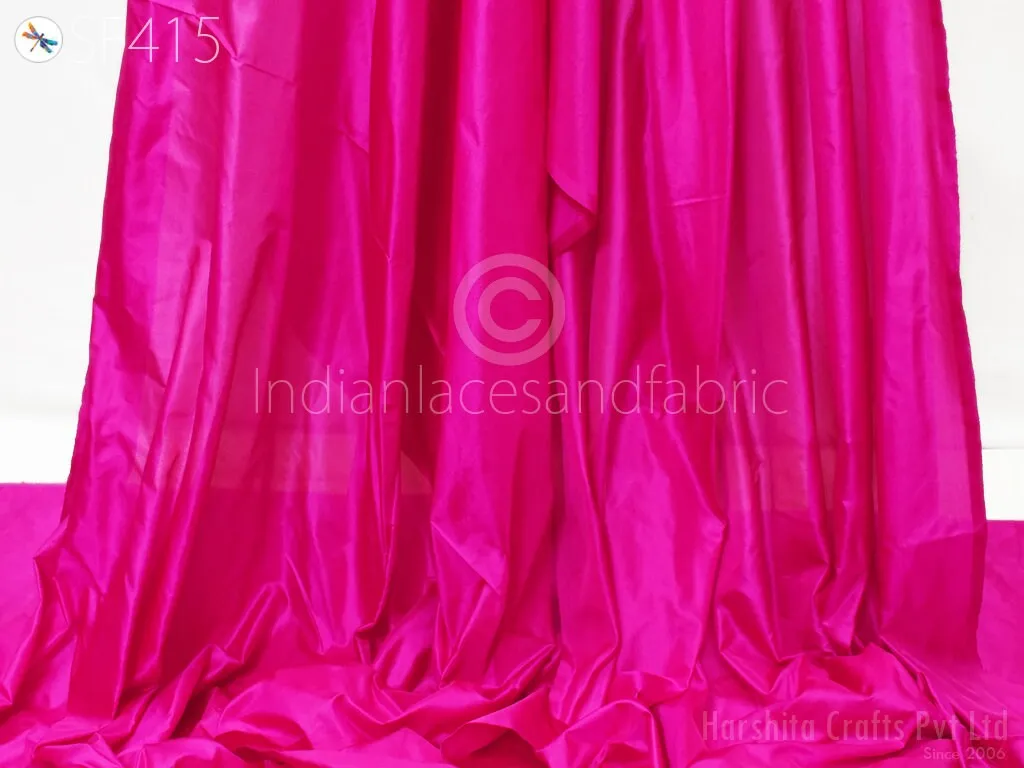 60gsm Soft Pure Plain Silk Fabric by the yard Magenta Indian Wedding Dress Bridesmaids Party Dress Pillowcases Cushion Covers Drapery