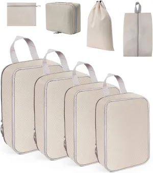 8 Set Packing Bags for Travel, Travel Luggage Packing in 4 Sizes (Extra Large, Large, Medium, Small), Travel Essentials, For Travel Accessories, Shoe Bag, Tioletry Bag, Laundry Bag