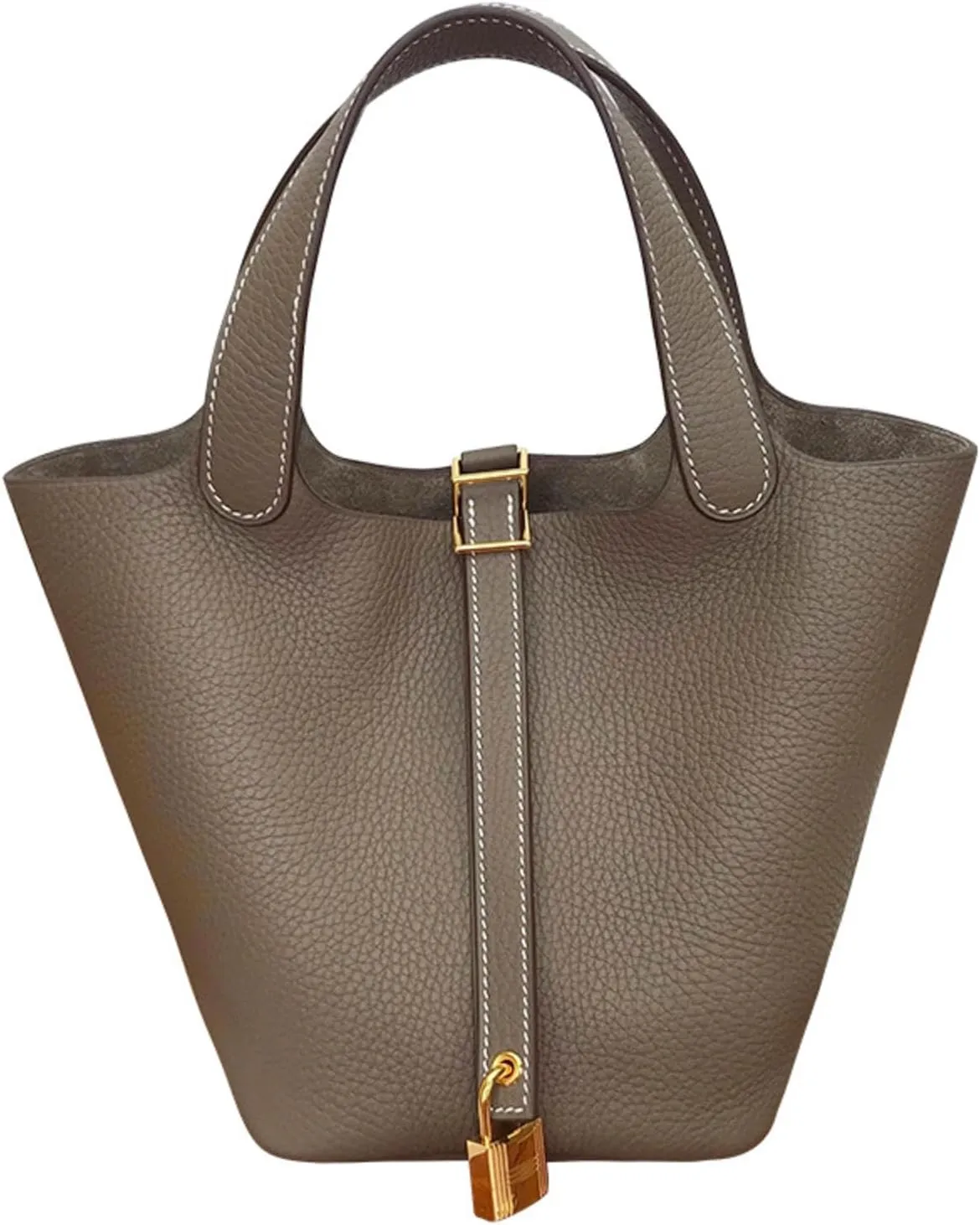 8 Top Layer Cowhide Bucket Cabbage Basket Genuine Leather Women's Bag