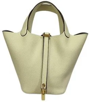 8 Top Layer Cowhide Bucket Cabbage Basket Genuine Leather Women's Bag