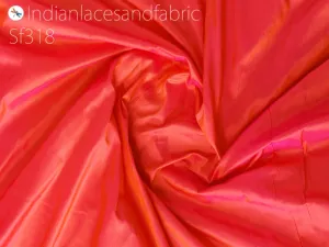 80 gsm Iridescent Pure Silk Fabric by the yard Indian Mulberry Silk Home Decor Curtains Scarf Costume Apparel Wedding Evening Dresses Dolls