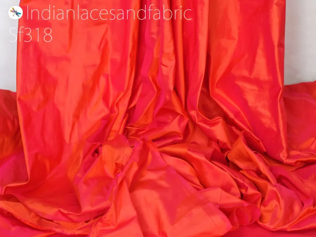 80 gsm Iridescent Pure Silk Fabric by the yard Indian Mulberry Silk Home Decor Curtains Scarf Costume Apparel Wedding Evening Dresses Dolls