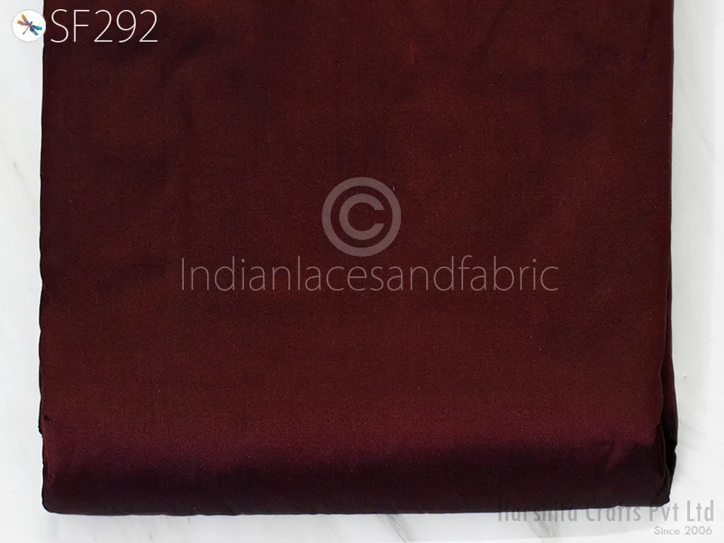 80gsm Indian Burgundy Soft Pure Plain Silk Fabric by the yard Wedding Dress Bridesmaids Costumes Party Dresses Pillows Covers Drapery