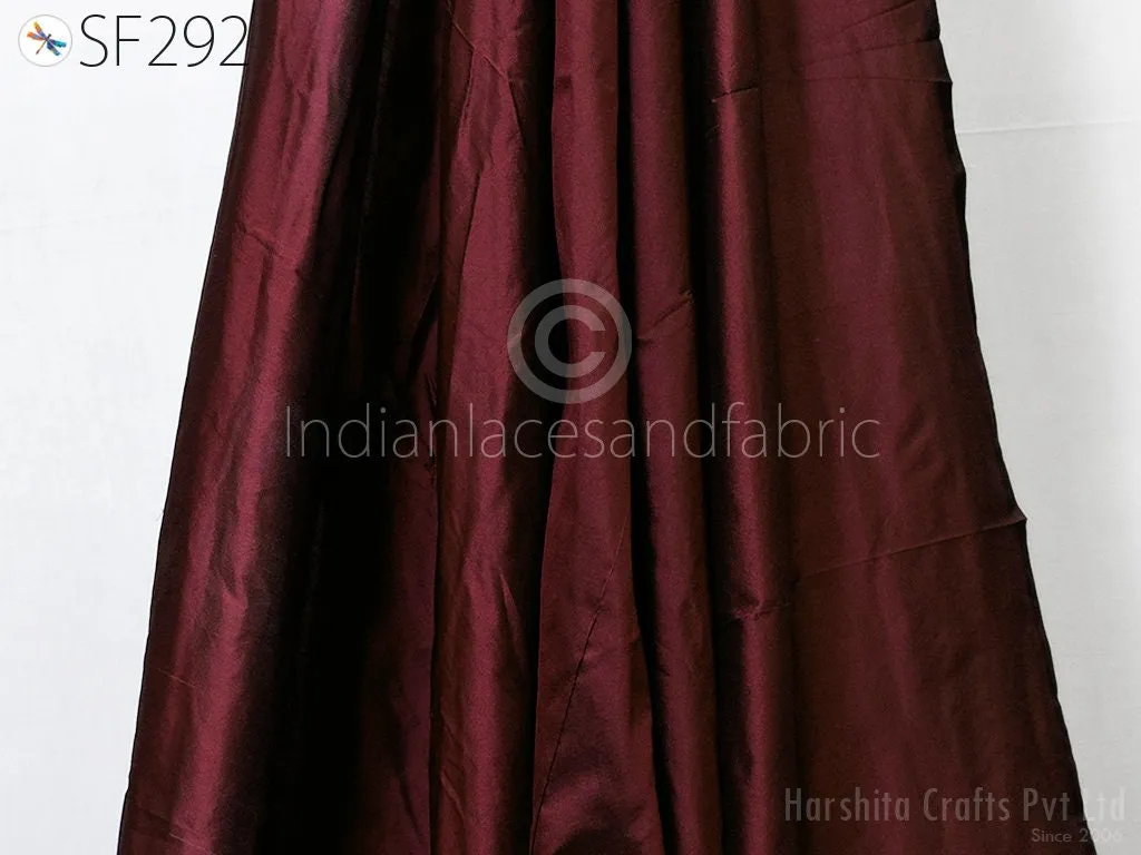 80gsm Indian Burgundy Soft Pure Plain Silk Fabric by the yard Wedding Dress Bridesmaids Costumes Party Dresses Pillows Covers Drapery