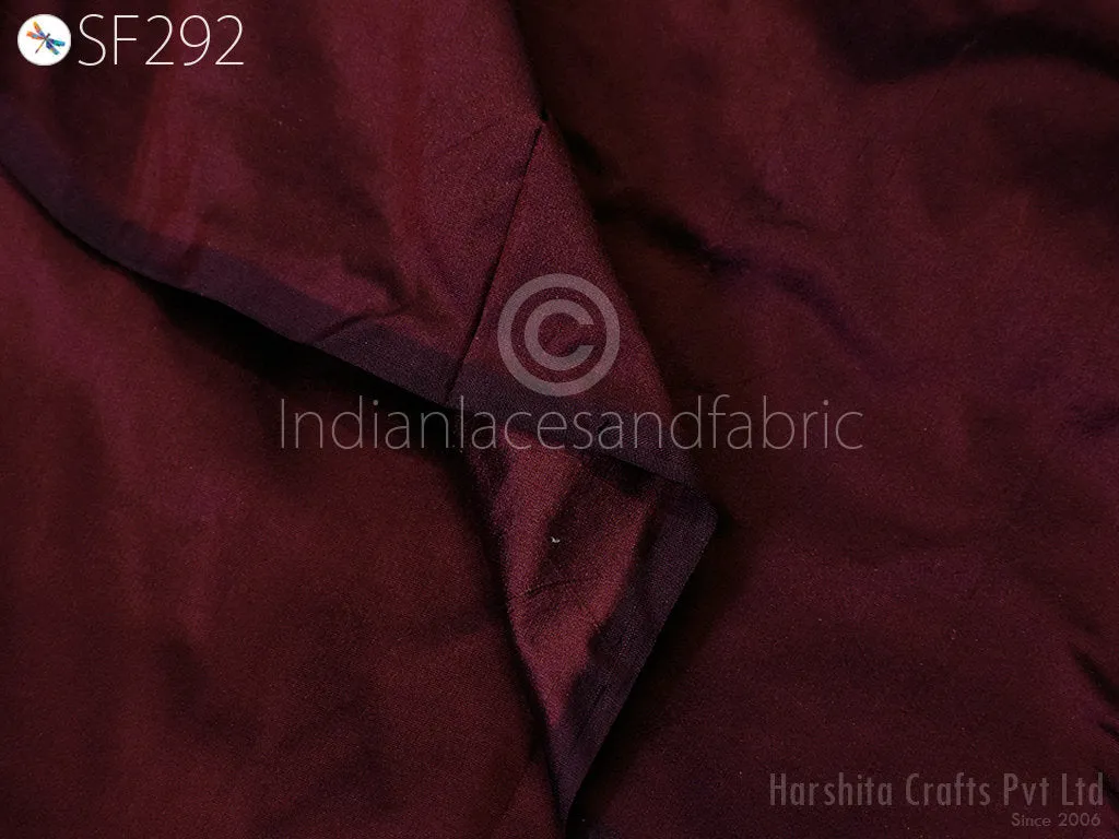 80gsm Indian Burgundy Soft Pure Plain Silk Fabric by the yard Wedding Dress Bridesmaids Costumes Party Dresses Pillows Covers Drapery