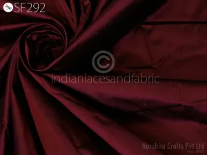 80gsm Indian Burgundy Soft Pure Plain Silk Fabric by the yard Wedding Dress Bridesmaids Costumes Party Dresses Pillows Covers Drapery
