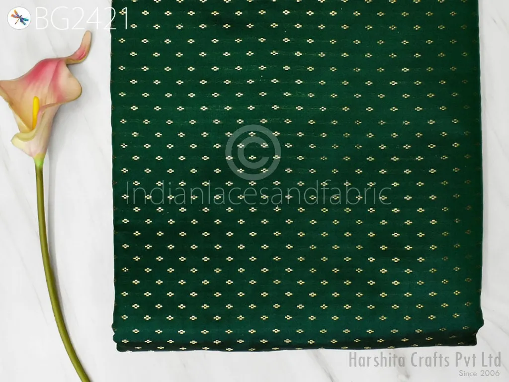 80gsm Pure Mysore Silk Fabric by The Yard Brocade Zari Buttie Indian Wedding Dress Bridesmaids Costume Blouses Pillowcases Home Decor Dolls