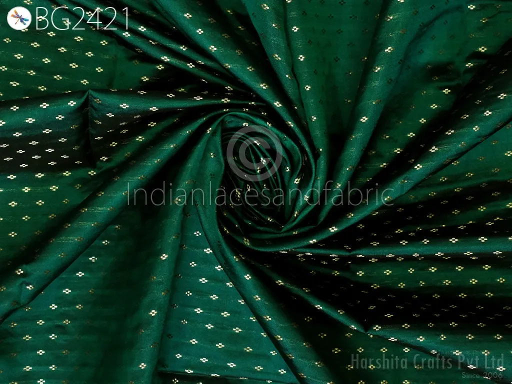 80gsm Pure Mysore Silk Fabric by The Yard Brocade Zari Buttie Indian Wedding Dress Bridesmaids Costume Blouses Pillowcases Home Decor Dolls