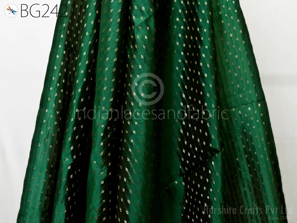 80gsm Pure Mysore Silk Fabric by The Yard Brocade Zari Buttie Indian Wedding Dress Bridesmaids Costume Blouses Pillowcases Home Decor Dolls