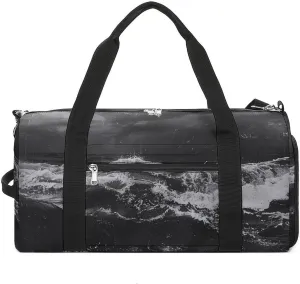 Abstract Grainy Picture Barrel Gym Bags for Men And Women, Duffle Bag for Travel Sports Bag Camping Weekend Carry on Overnight Duffel Bag with Shoulder Strap