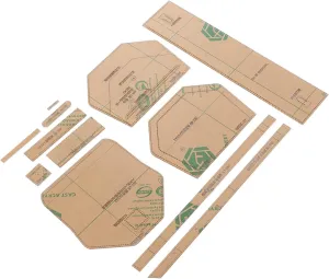 Acrylic Template, Bucket Shoulder Bag Leather Long Wallet Pattern Transparent Stencil Making Template Kit for DIY Handmade Craft Making