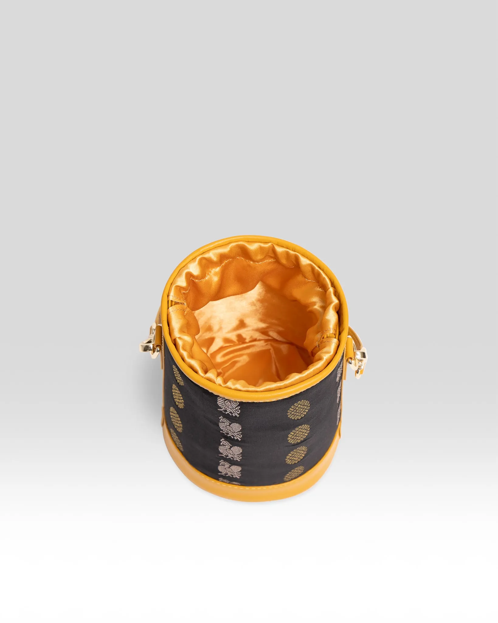 Adhya Bucket Bag black & Yellow