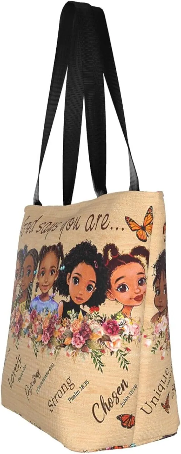 African American Tote Bags For Women Black Queen Girl Magic Top Handle Satchel Handbags