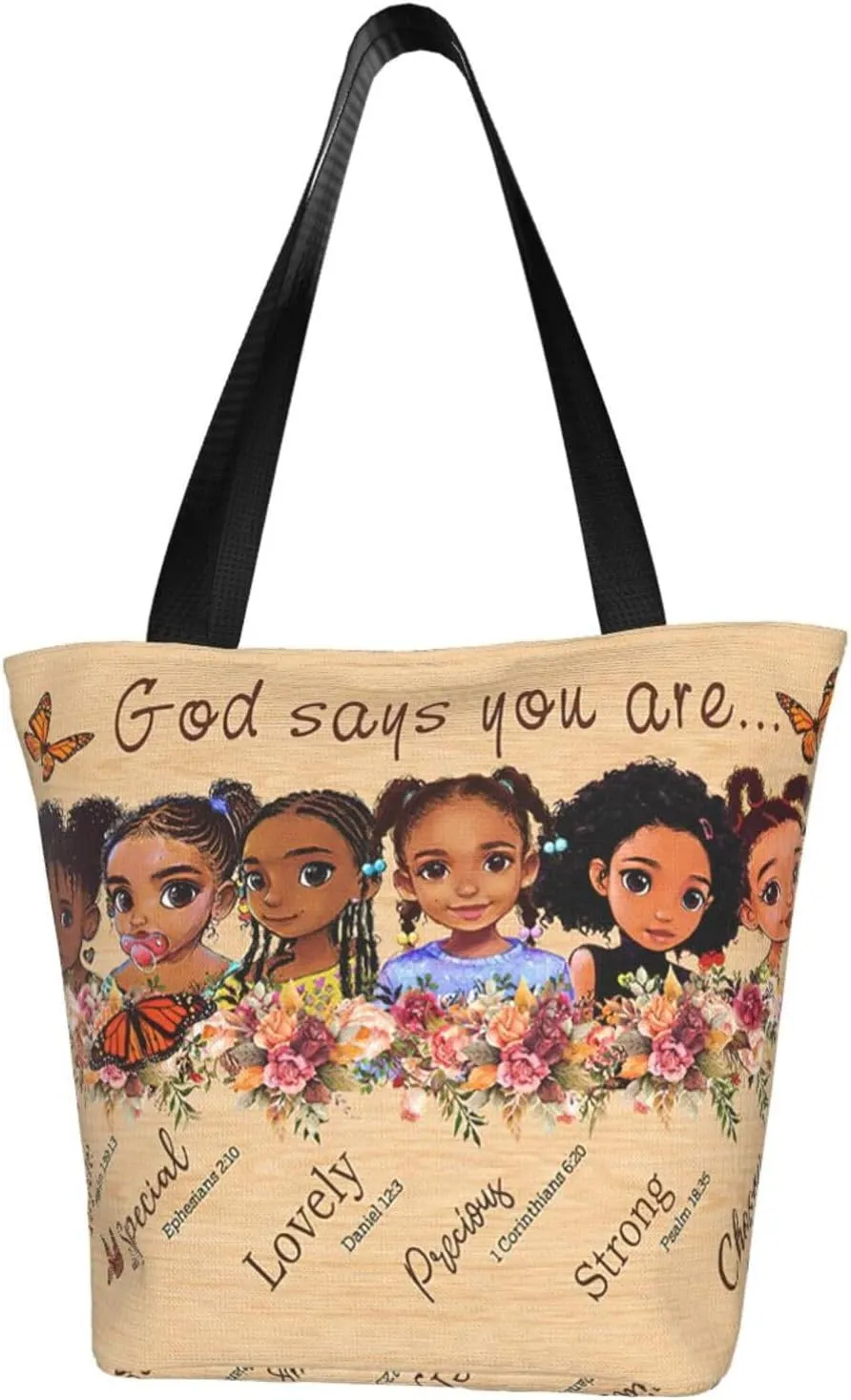 African American Tote Bags For Women Black Queen Girl Magic Top Handle Satchel Handbags