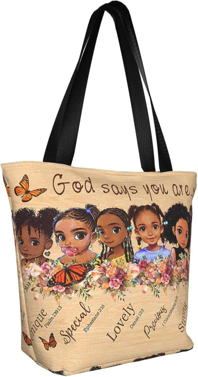 African American Tote Bags For Women Black Queen Girl Magic Top Handle Satchel Handbags