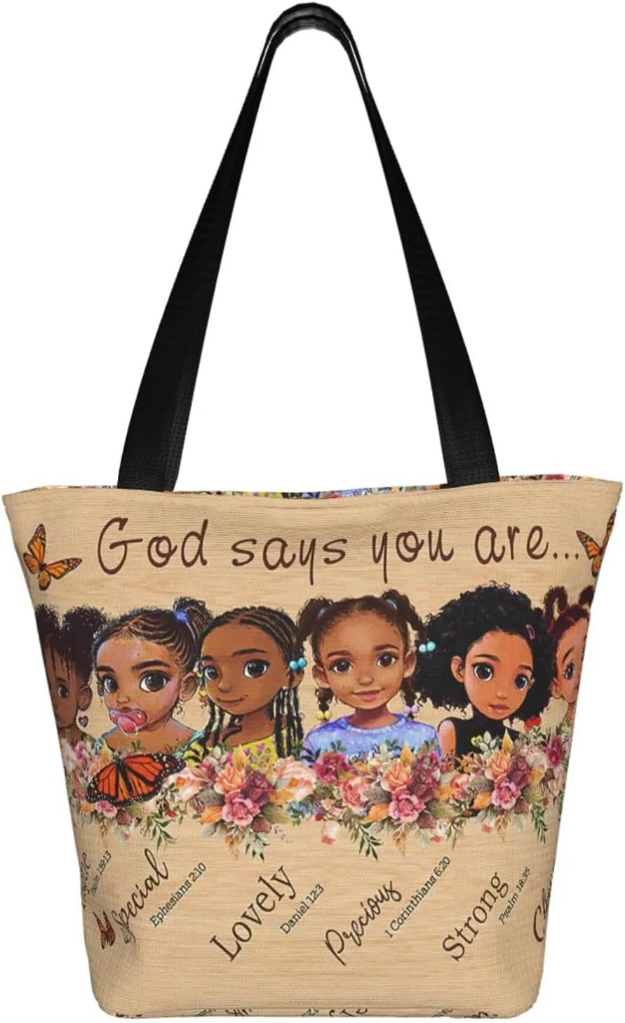 African American Tote Bags For Women Black Queen Girl Magic Top Handle Satchel Handbags