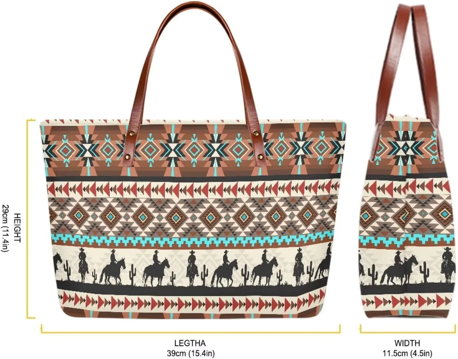 African Tribal Ethnic Print Women Tote Shoulder Bags Casual Handbag