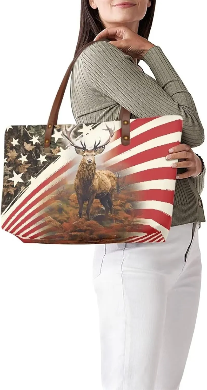 African Tribal Ethnic Print Women Tote Shoulder Bags Casual Handbag