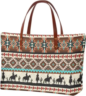 African Tribal Ethnic Print Women Tote Shoulder Bags Casual Handbag
