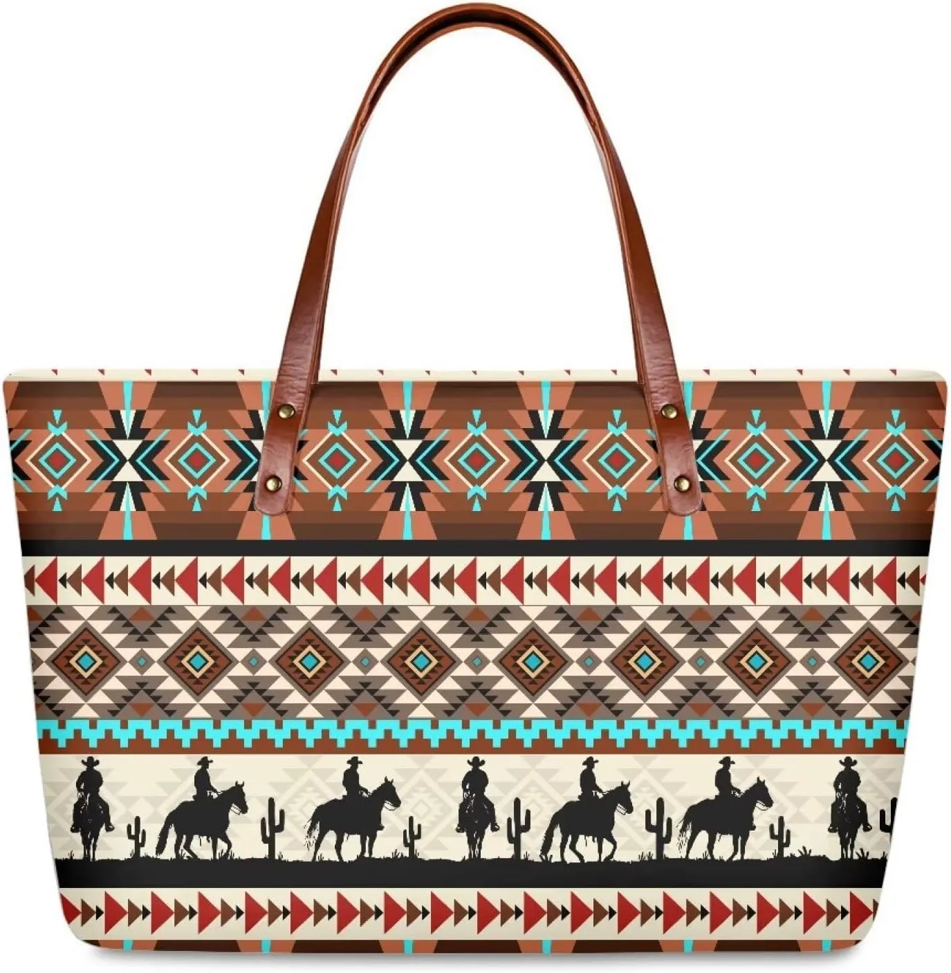 African Tribal Ethnic Print Women Tote Shoulder Bags Casual Handbag