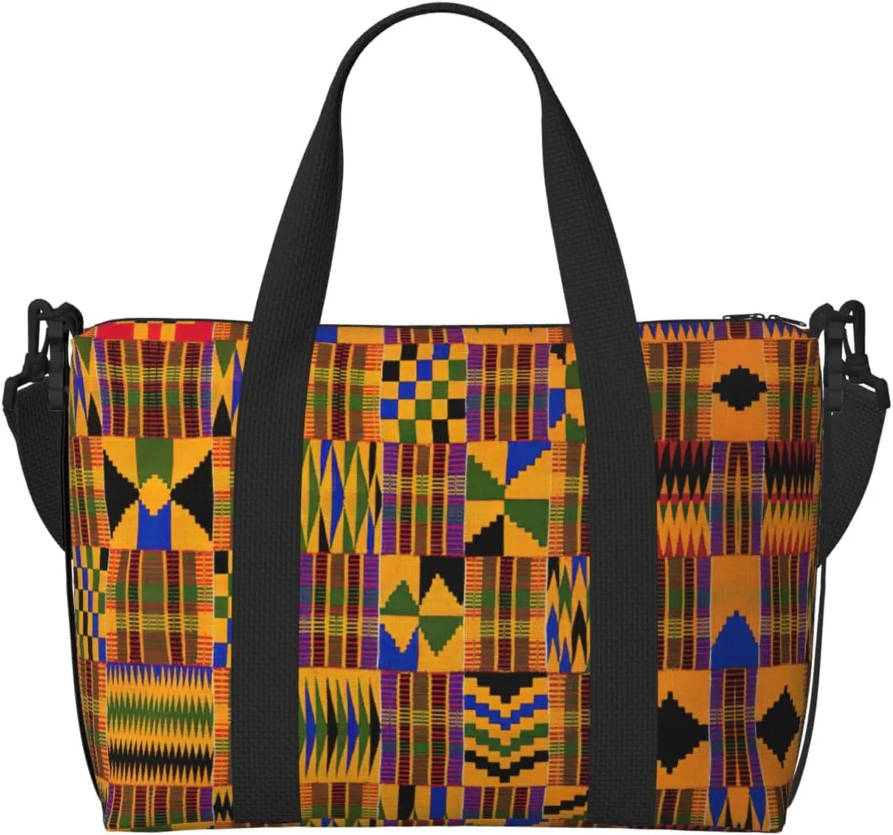 african weaving print Womens travel bags, weekender carry on for women, sports Gym Bag, Overnight Carry on Bag