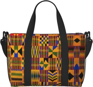 african weaving print Womens travel bags, weekender carry on for women, sports Gym Bag, Overnight Carry on Bag