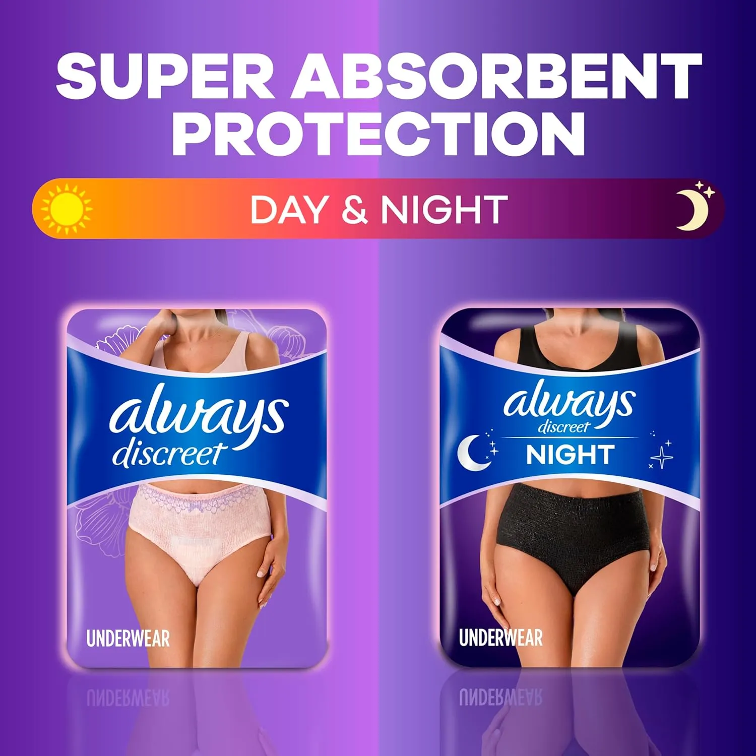 Always Discreet Adult Incontinence Underwear for Women and Postpartum Underwear, L, Up to 100% Bladder Leak Protection, 28 Count (Packaging May Vary)