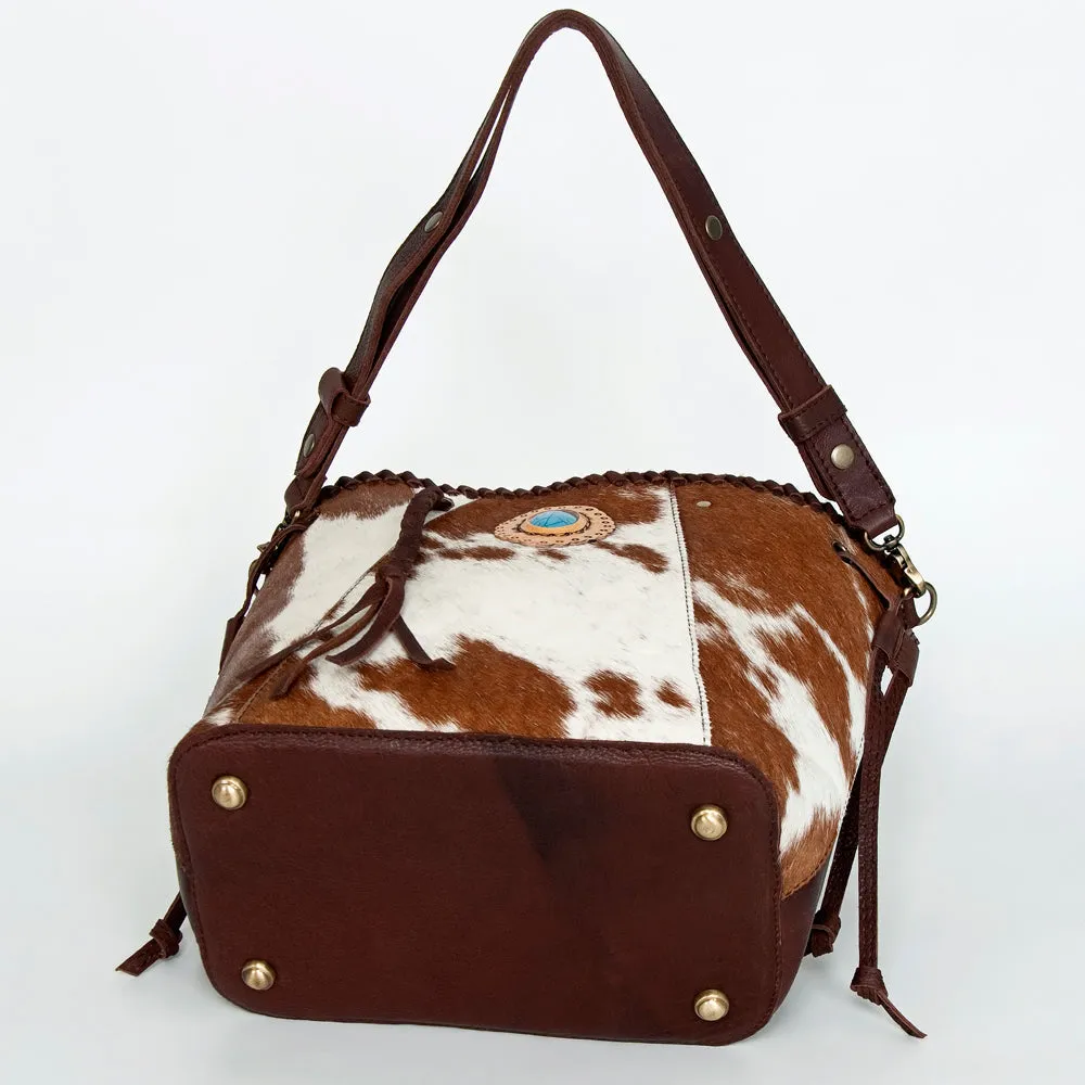American Darling ADBGD160B Bucket Hair On Genuine Leather women bag western handbag purse